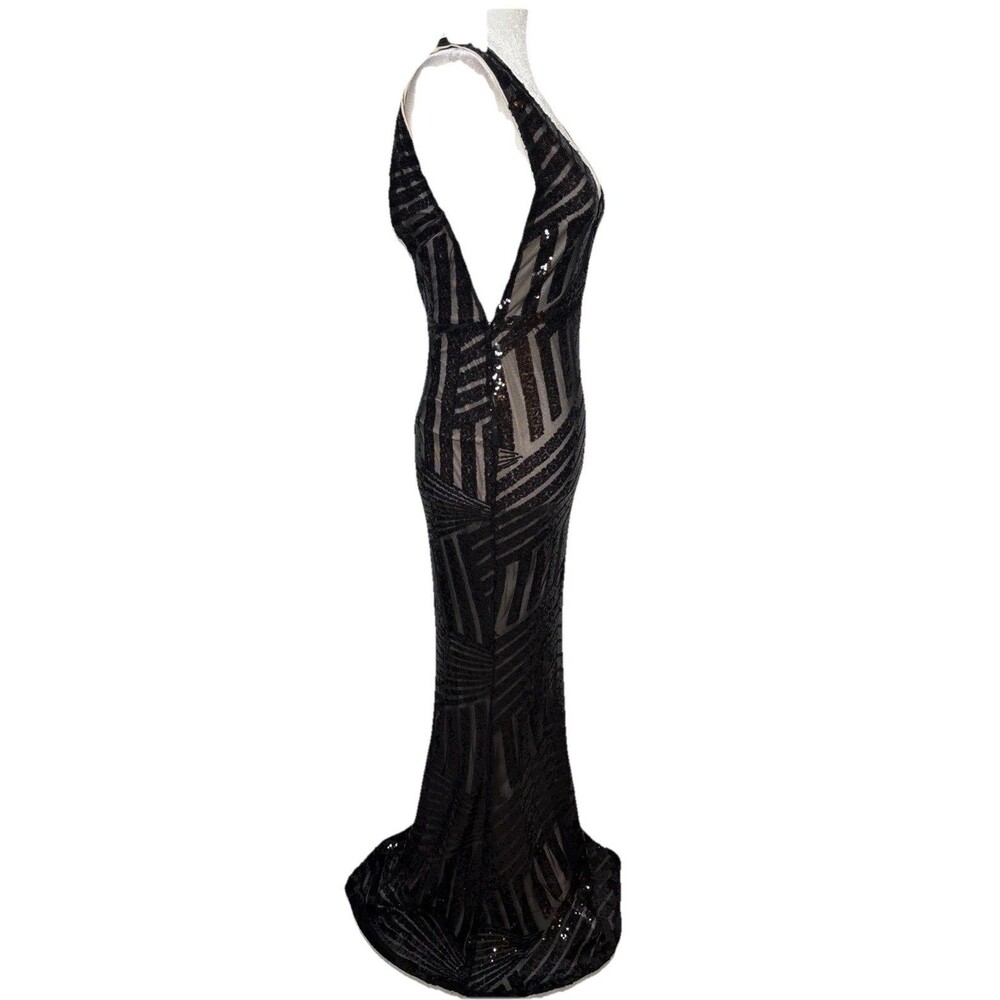 NWT Love and lemonade Womens XS Sequin Formal Gala Maxi dress - Picture 3 of 11
